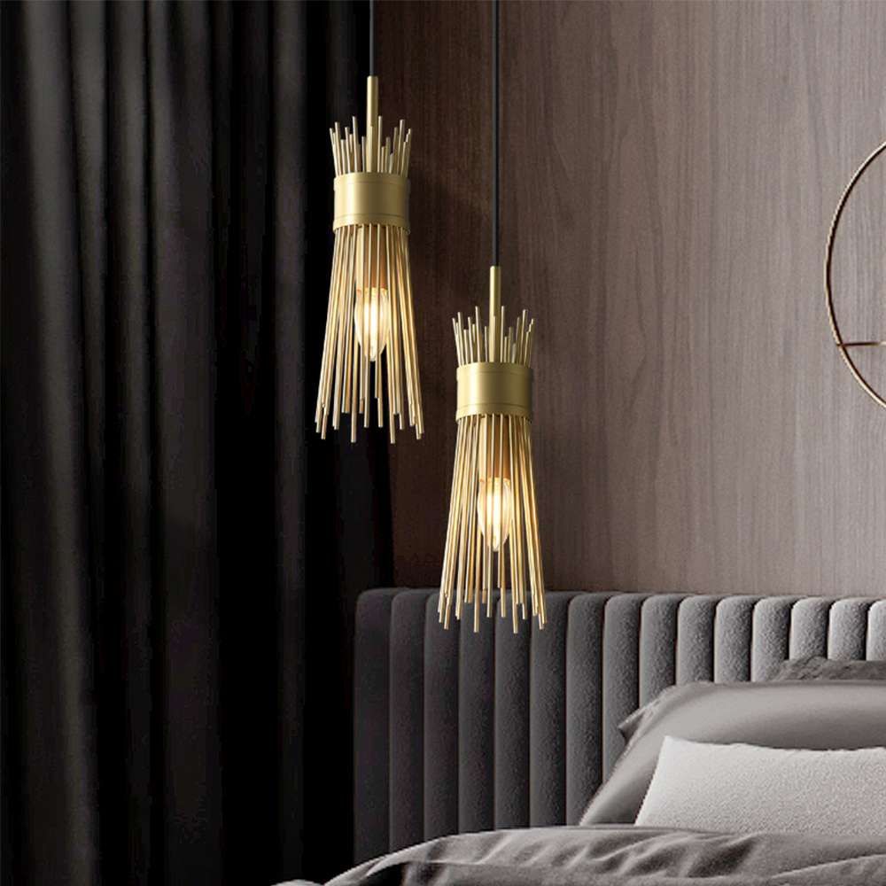 Moxy Modern Gold Leaf Pendant Light for Kitchens - view 4