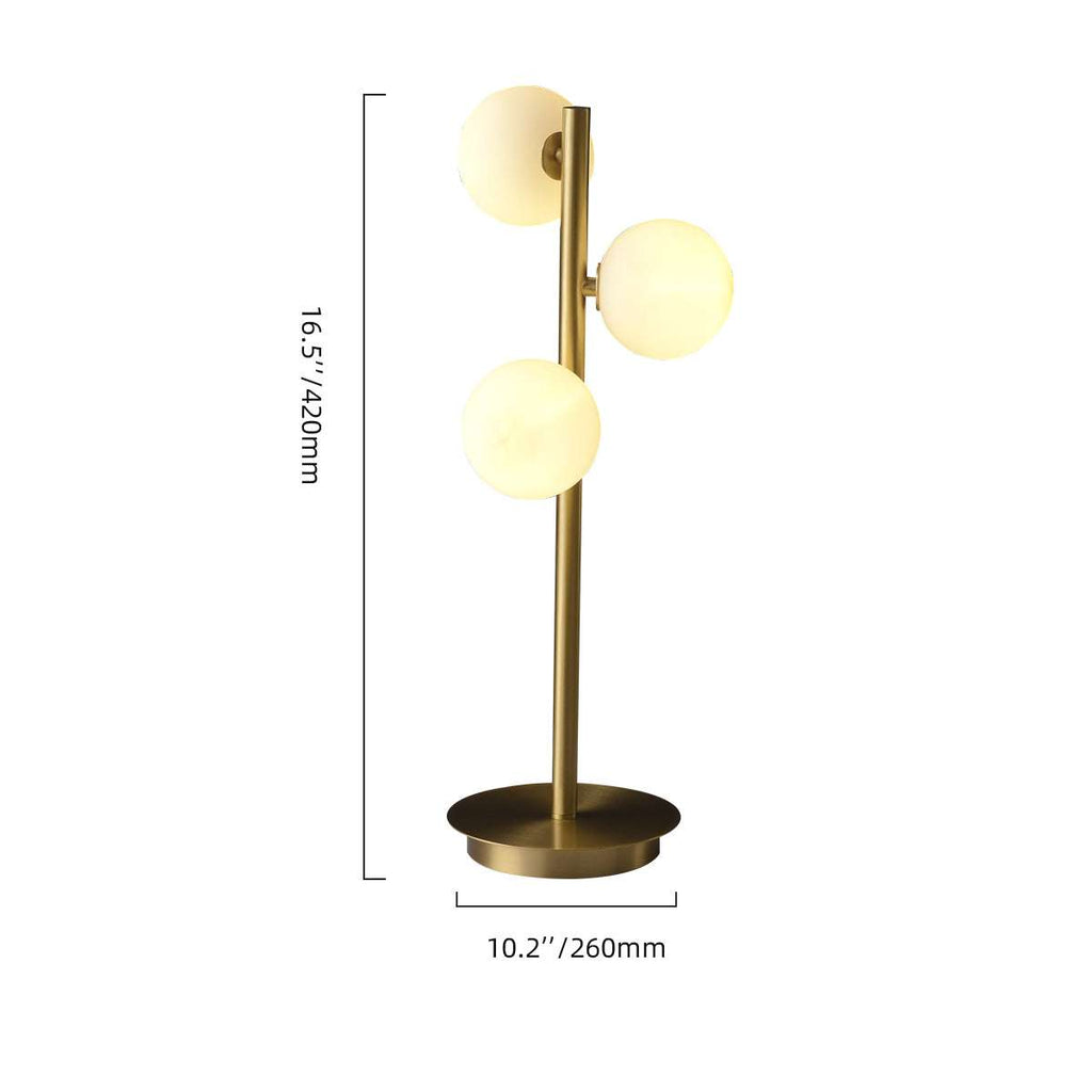 Nordic Brass Frame Opal Glass 3-Light Table Lamp - view 10