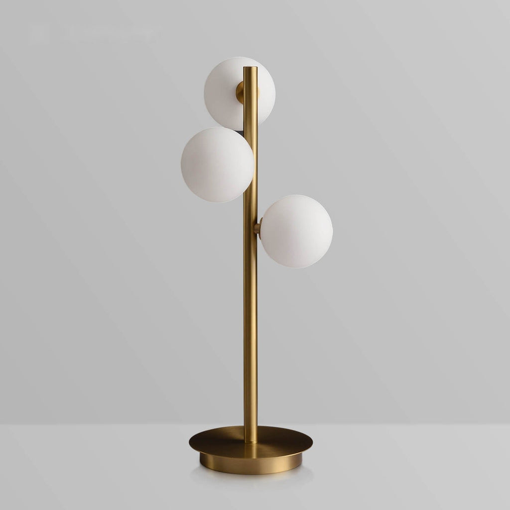 Nordic Brass Frame Opal Glass 3-Light Table Lamp - view 2