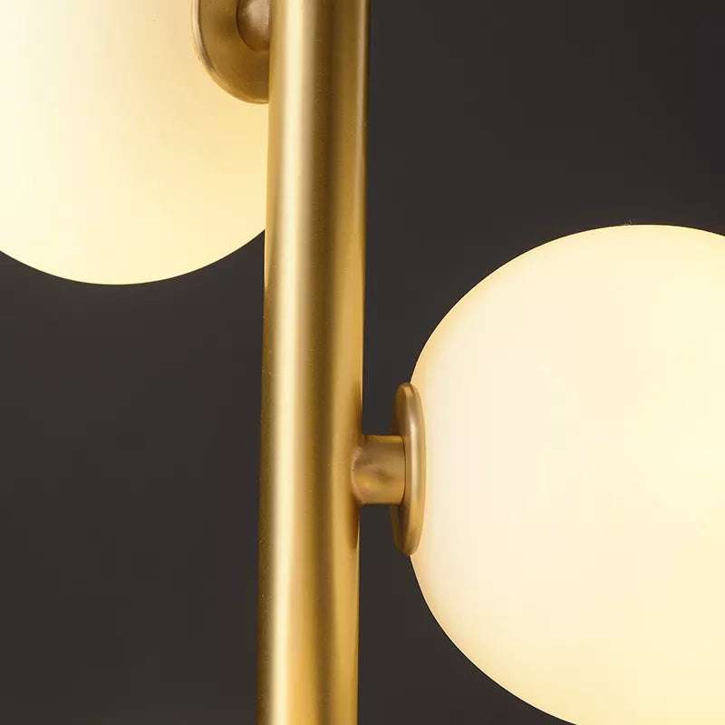 Nordic Brass Frame Opal Glass 3-Light Table Lamp - view 6