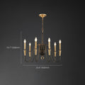 Karthe Elegant Black Brass Candle Chandelier - view 11
