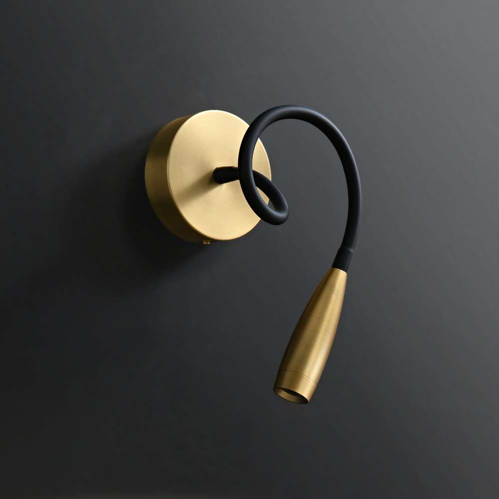 Modern Wall Light Fixtures - Luxury Copper Adjustable Wall Sconce - view 2
