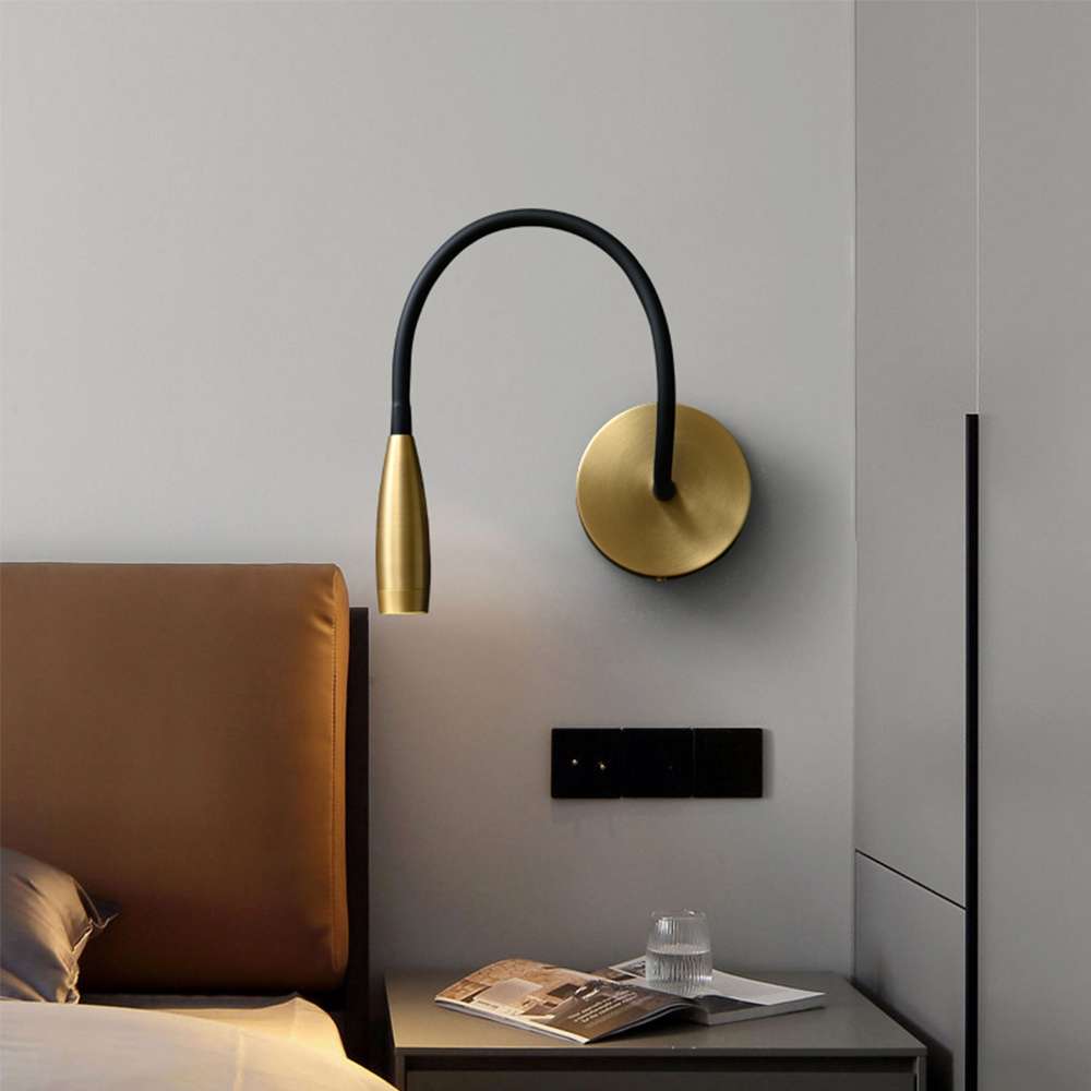 Modern Wall Light Fixtures - Luxury Copper Adjustable Wall Sconce - view 3
