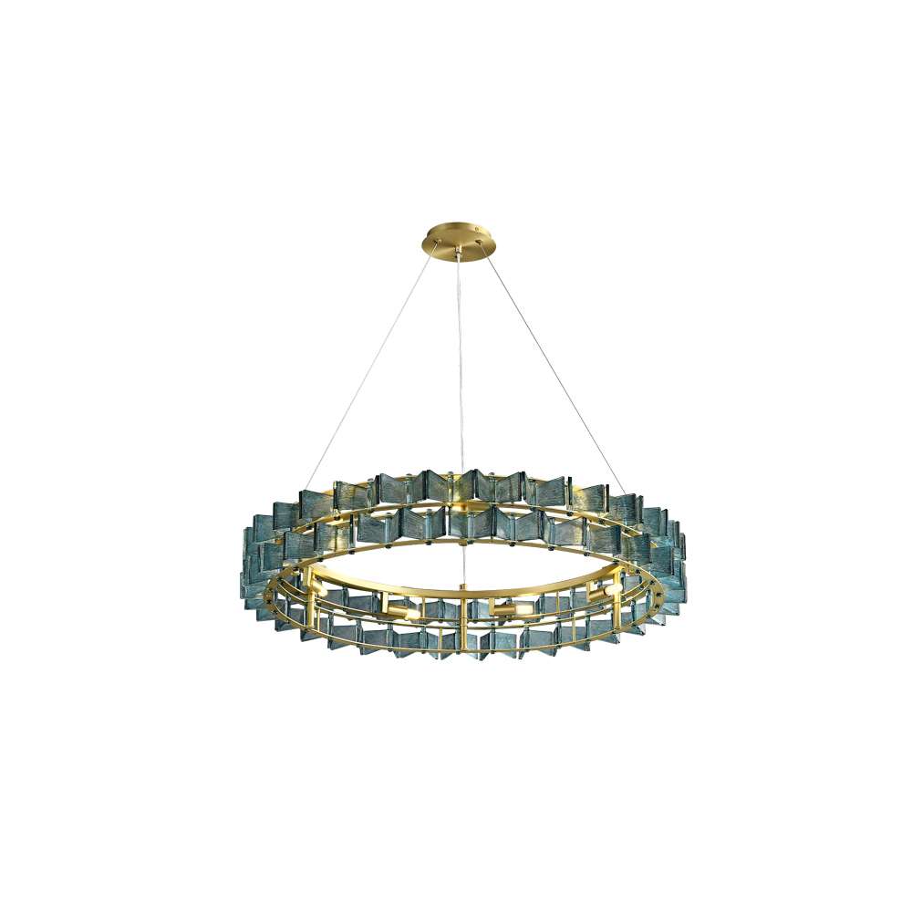 Postmodern Handmade Ring Glass Chandelier - Living Room Chandelier - view 10