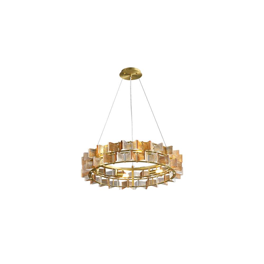 Postmodern Handmade Ring Glass Chandelier - Living Room Chandelier - view 11