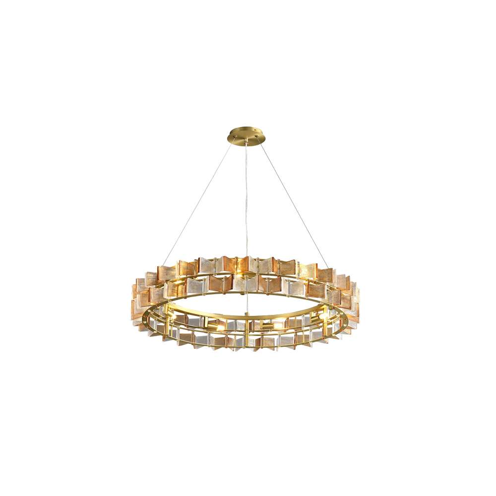 Postmodern Handmade Ring Glass Chandelier - Living Room Chandelier - view 12