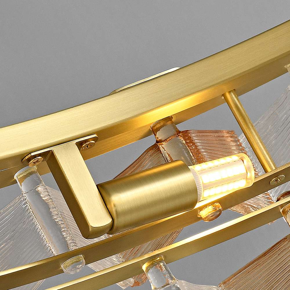 Postmodern Handmade Ring Glass Chandelier - Living Room Chandelier - view 6