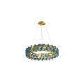 Postmodern Handmade Ring Glass Chandelier - Living Room Chandelier - view 8