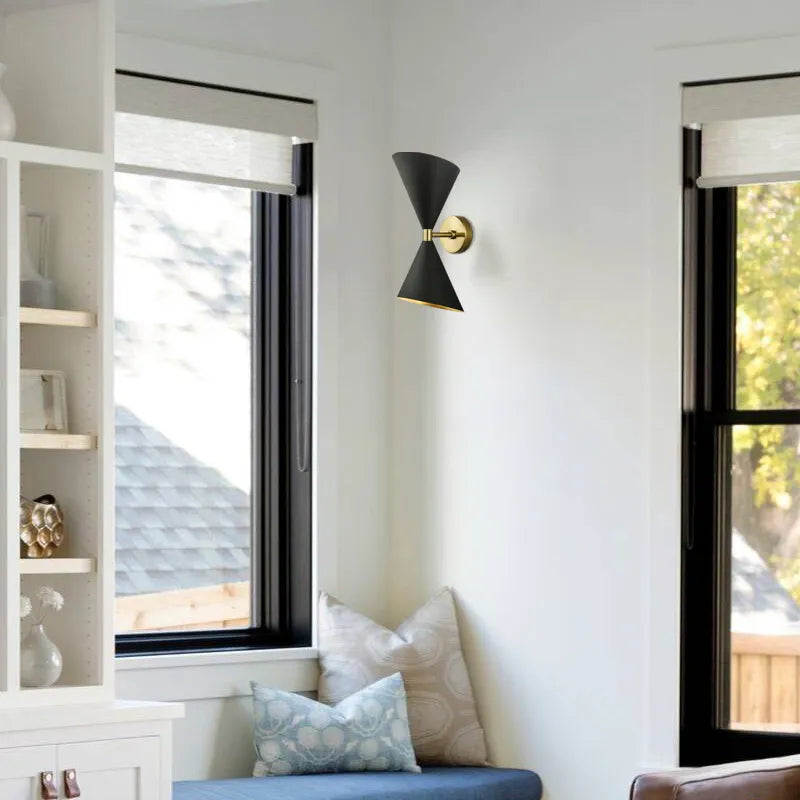 Mid-Century Modern Asymmetrical Wall Sconce for Living Room - view 2