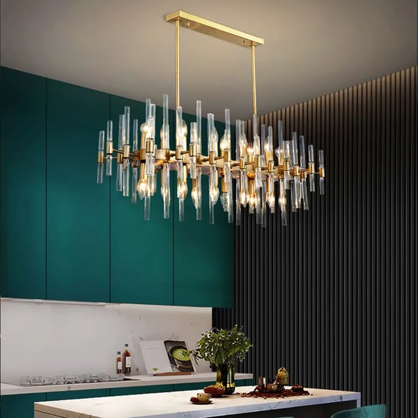Modern Glass Unique Chandelier - Island Light Fixtures - view 2
