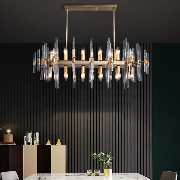 Modern Glass Unique Chandelier - Island Light Fixtures - view 3