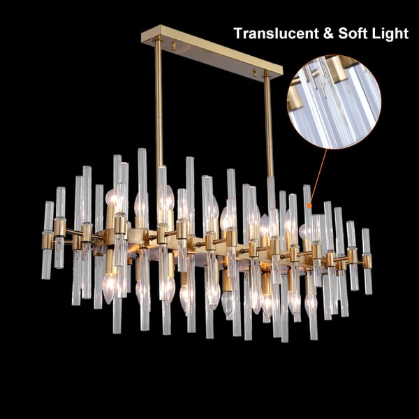 Modern Glass Unique Chandelier - Island Light Fixtures - view 5