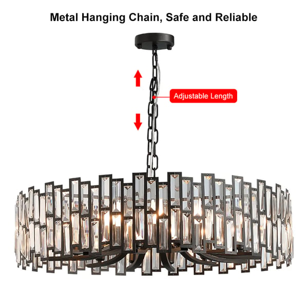 Geometric Crystal Chandelier - Living Room Chandelier - view 8