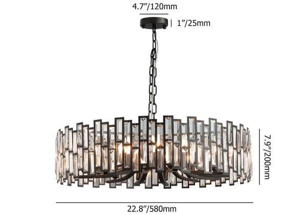 Geometric Crystal Chandelier - Living Room Chandelier - view 9
