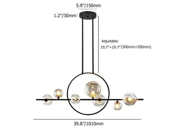 Glass Ball LED Hanging Lamp - Modern LED Light Fixtures - view 17