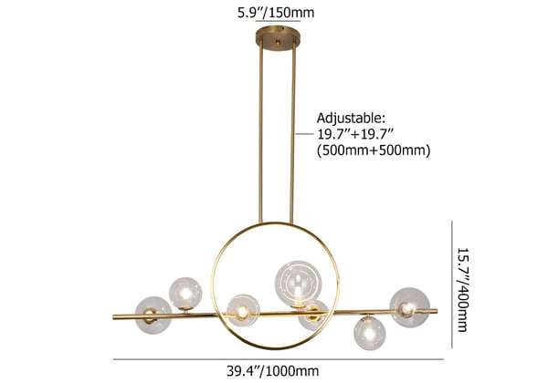 Glass Ball LED Hanging Lamp - Modern LED Light Fixtures - view 18