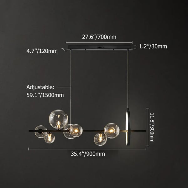 Glass Ball Modern Kitchen Island Lighting - Kitchen Light Fixtures - view 25