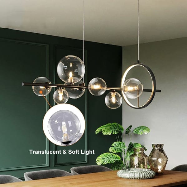 Glass Ball Modern Kitchen Island Lighting - Kitchen Light Fixtures - view 3