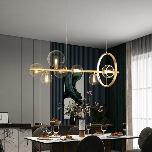 Glass Ball Modern Kitchen Island Lighting - Kitchen Light Fixtures - view 4