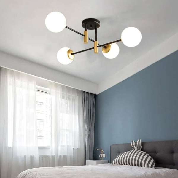 White Modern Ceiling Lights - Bedroom Ceiling Light - view 2
