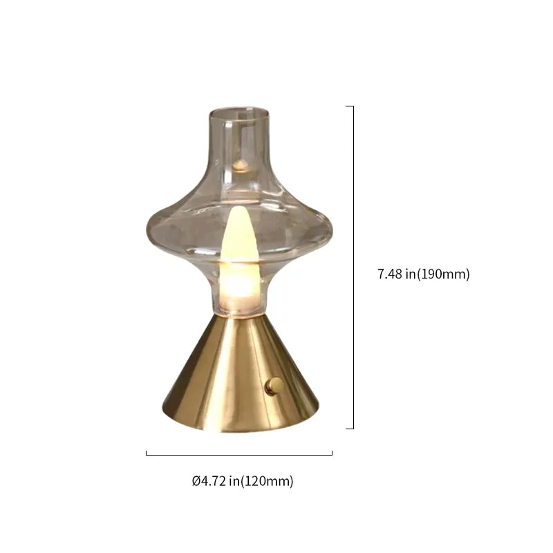 Retro Clear Glass Lampshade LED Light Fixtures - Bedside Table Lamp - view 7