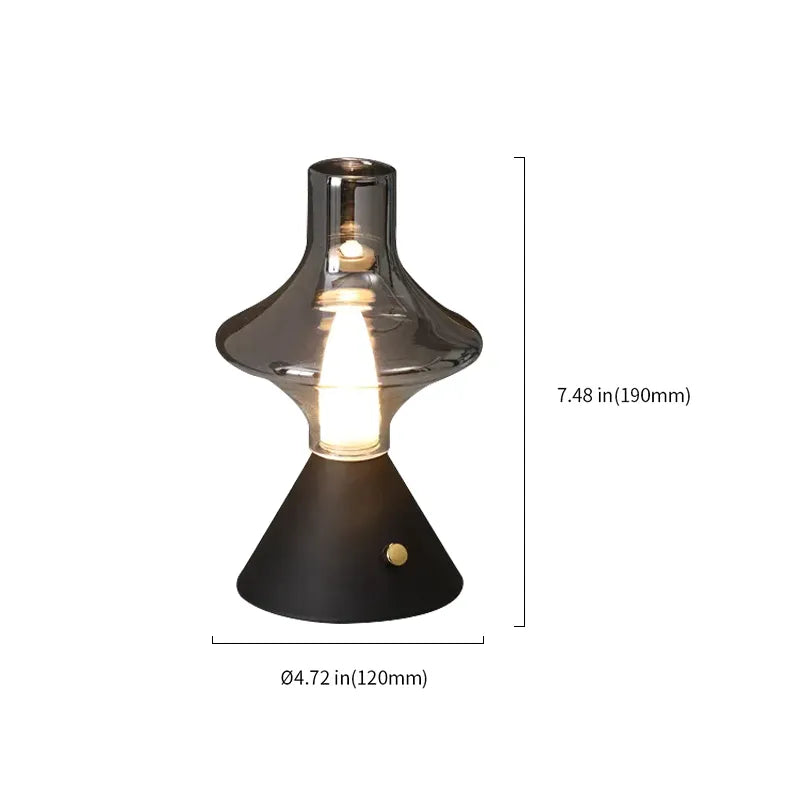 Retro Clear Glass Lampshade LED Light Fixtures - Bedside Table Lamp - view 8