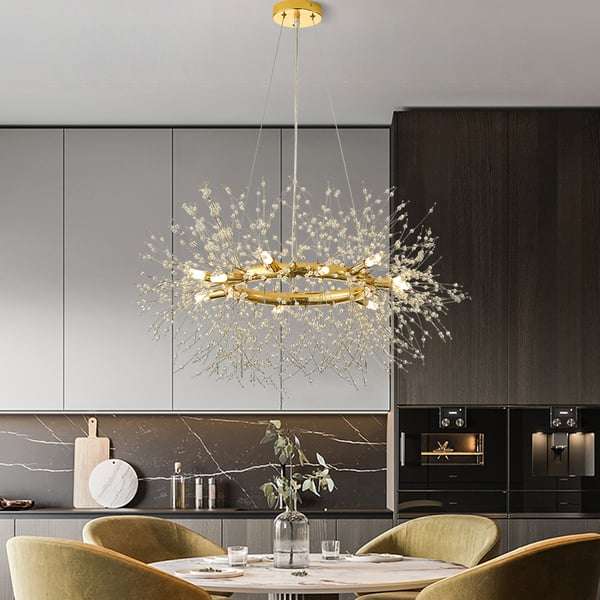 Clear Modern Crystal Chandelier - Firework Chandelier - view 3