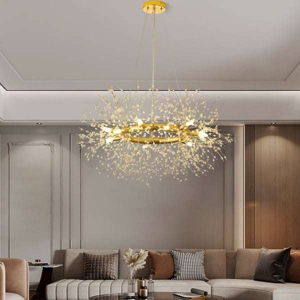 Clear Modern Crystal Chandelier - Firework Chandelier - view 4
