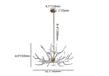 Modern Gold Clear Antler Chandelier - Art Deco Style - view 8