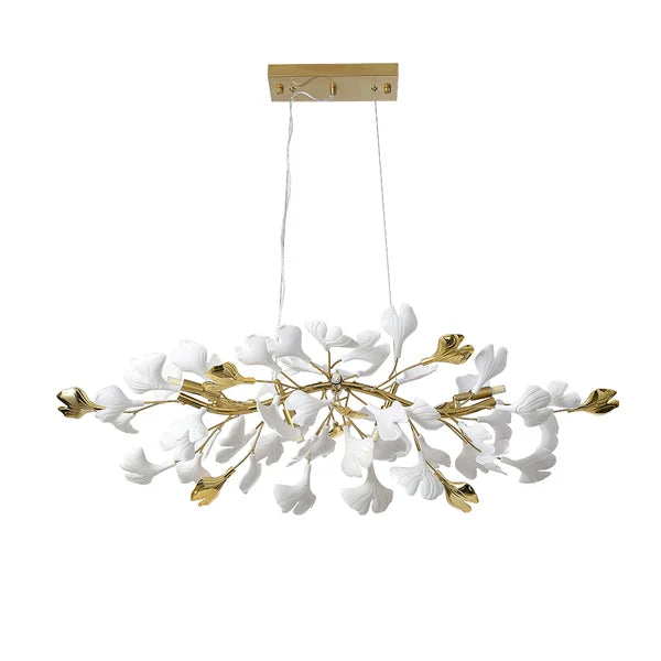 Elegant Modern Gold Branch Ginkgo Leaves Decorative Chandelier - view 7