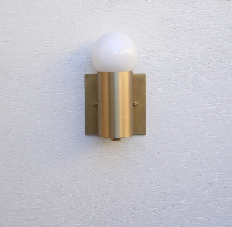 Modern Minimal Brass Sconce for Outdoor Wall Lighting - view 1