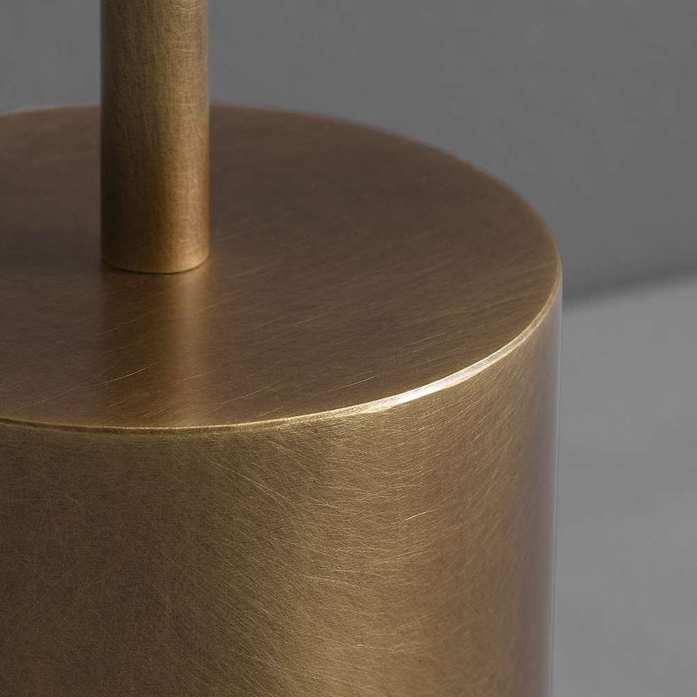 Crack Glass Lampshade Gold Reading Table Lamp With Solid Base - view 7