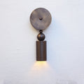 Aged Brass Cylinder Wall Sconce - Light in the Space - view 1