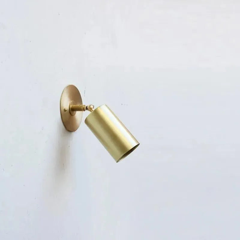 Brass Cylinder Sconce Lights - Bedroom Wall Sconces - view 4
