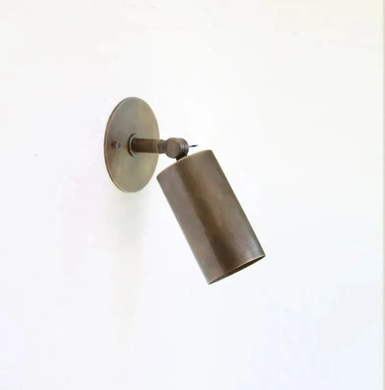 Brass Cylinder Sconce Lights - Bedroom Wall Sconces - view 8