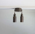 Modern Aged Brass Flush Mount Ceiling Light - view 1