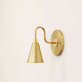 Modern Thin Canopy Brass Wall Sconce - Bathroom Light Fixtures - view 2