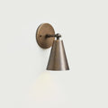 Aged Brass Wall Sconce - Mid Century Modern Light Fixture - view 1