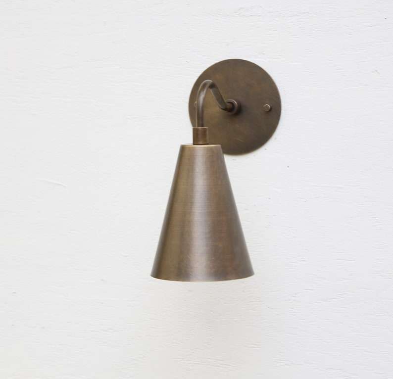 Modern Brass Cylinder Shade Wall Sconce for Bathroom - view 1