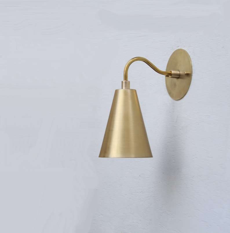 Modern Brass Cylinder Shade Wall Sconce for Bathroom - view 3