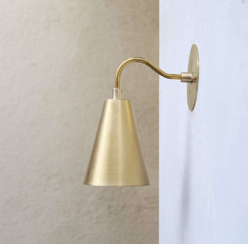 Modern Brass Cylinder Shade Wall Sconce for Bathroom - view 4