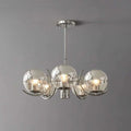 Contemporary Nickel Glass Globe Bubble Chandelier - view 1