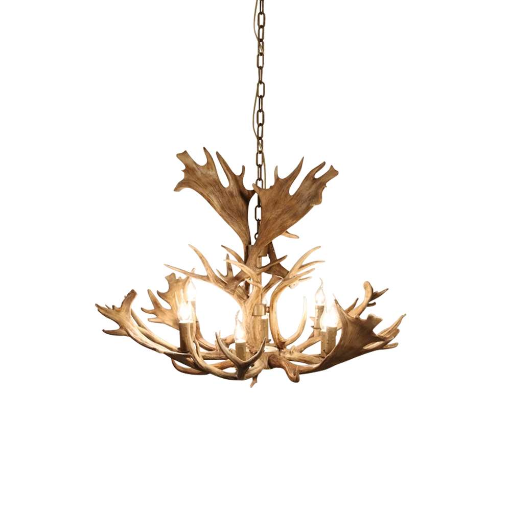 Faux Antler Candelabra Chandelier - Elegance Rustic Chandelier - view 7
