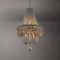 Katia Boho Wood Beaded Chandelier - view 1