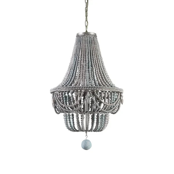 Katia Boho Wood Beaded Chandelier - view 11