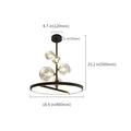 Bubi Modern Black Glass Bubble Globe Chandelier - view 6