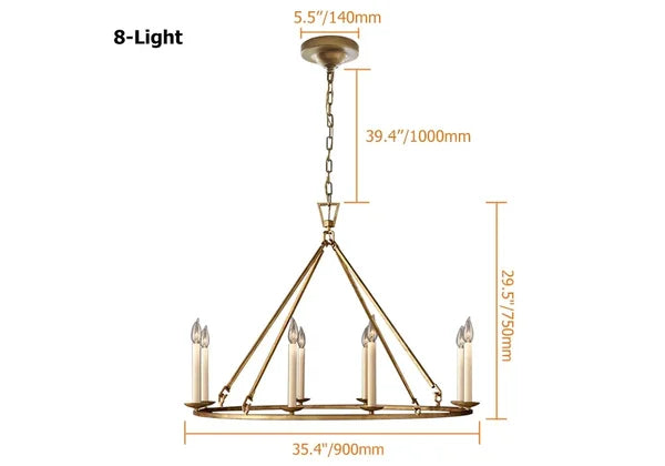 Launceton Candle Round Chandelier - Timeless Design - view 6