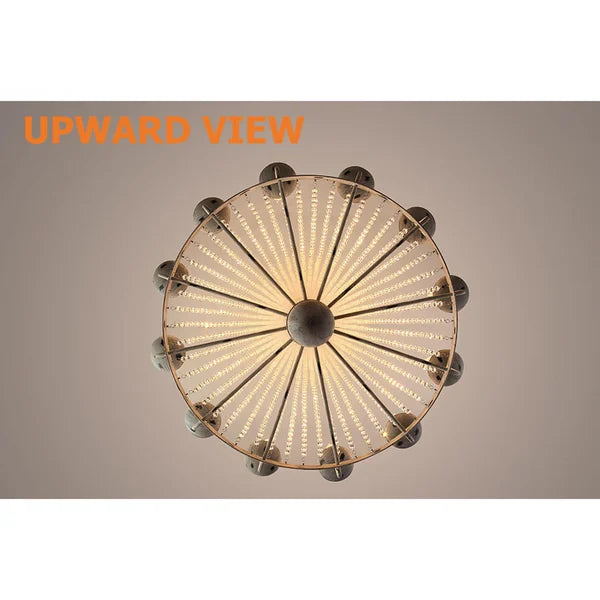 Elegant French Candle-Shaped Crystal Bead Chandelier - view 9