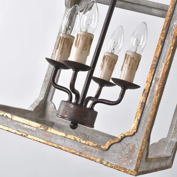 Boho Rustic Lantern Chandelier - view 6