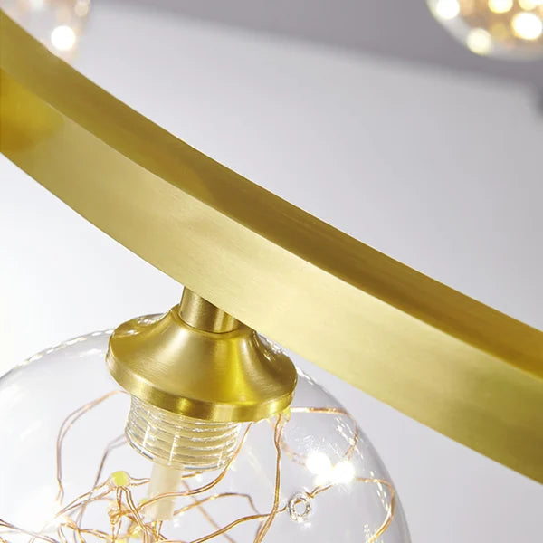Modern Molecular Gold Glass Globe LED Chandelier - view 6